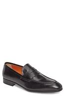 Santoni Gavin Penny Loafer Black at Nordstrom,