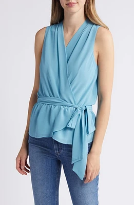 NIKKI LUND Golriz Wrap Tie Waist Sleeveless Top at Nordstrom,