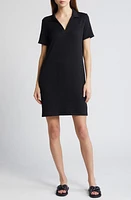 rag & bone The Knit Polo Minidress Black at Nordstrom,