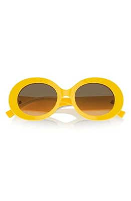 Dolce & Gabbana 51mm Gradient Oval Sunglasses in Yellow at Nordstrom