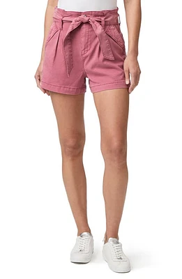 PAIGE Anessa Tie Paperbag Waist Shorts Vintage Bougainvillea at Nordstrom,