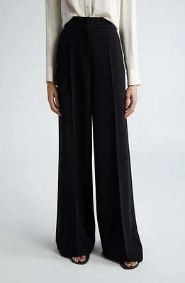 Max Mara Ercole Wide Leg Trousers Black at Nordstrom,