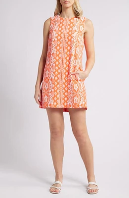 Lilly Pulitzer Edita Print Sleeveless Shift Minidress Flamingo Feather Dress at Nordstrom,