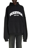 Balenciaga Oversize Backflip Logo Round Graphic Hoodie in Black/White at Nordstrom, Size 3