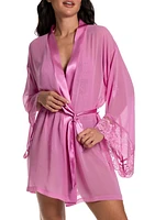 Bloom by Jonquil Juliet Lace Trim Satin Chiffon Wrap Orchid at Nordstrom,