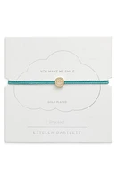 Estella Bartlett Pavé Smiley Face Slider Bracelet in Gold at Nordstrom