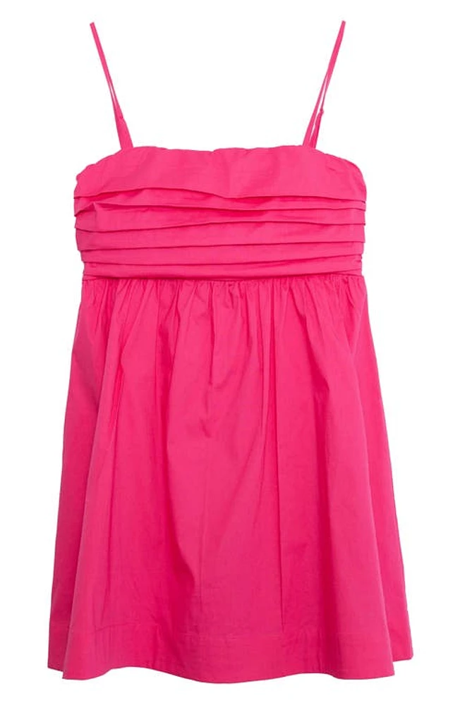 Speechless Pleated Bodice Sleeveless Minidress Fuschia at Nordstrom,