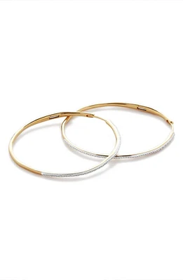 Monica Vinader Riva Cocktail Diamond Hoop Earrings in Gold at Nordstrom