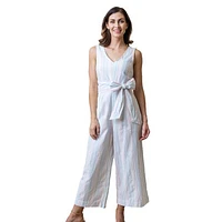 Hope & Henry Womens' Tie-Waist Wide Leg Jumpsuit in Pink at Nordstrom