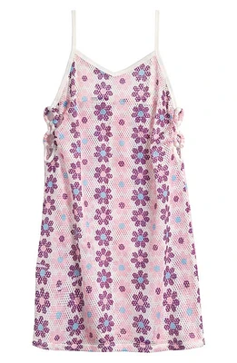 Miken Swim Kids' Mesh Cover-Up Dress Vanilla Ice/Dahlia at