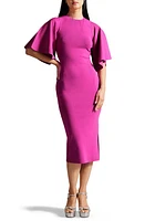 Ted Baker London Lounia Fluted Sleeve Body-Con Sweater Dress at Nordstrom,