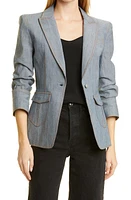 Cinq à Sept Louisa Cotton Blend Jacket Indigo at Nordstrom,