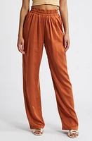 DIARRABLU Leer Palazzo Pants Rust at Nordstrom