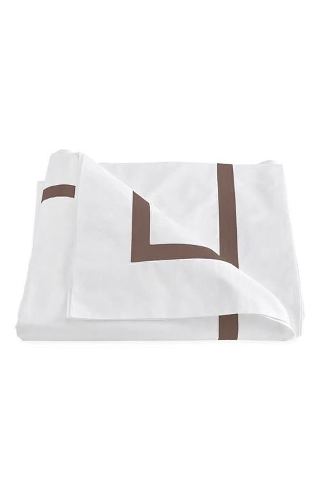 Matouk Lowell Duvet Cover in Mocha at Nordstrom