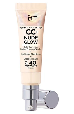 IT Cosmetics CC+ Nude Glow Lightweight Foundation + Glow Serum SPF 40 in Fair Ivory at Nordstrom