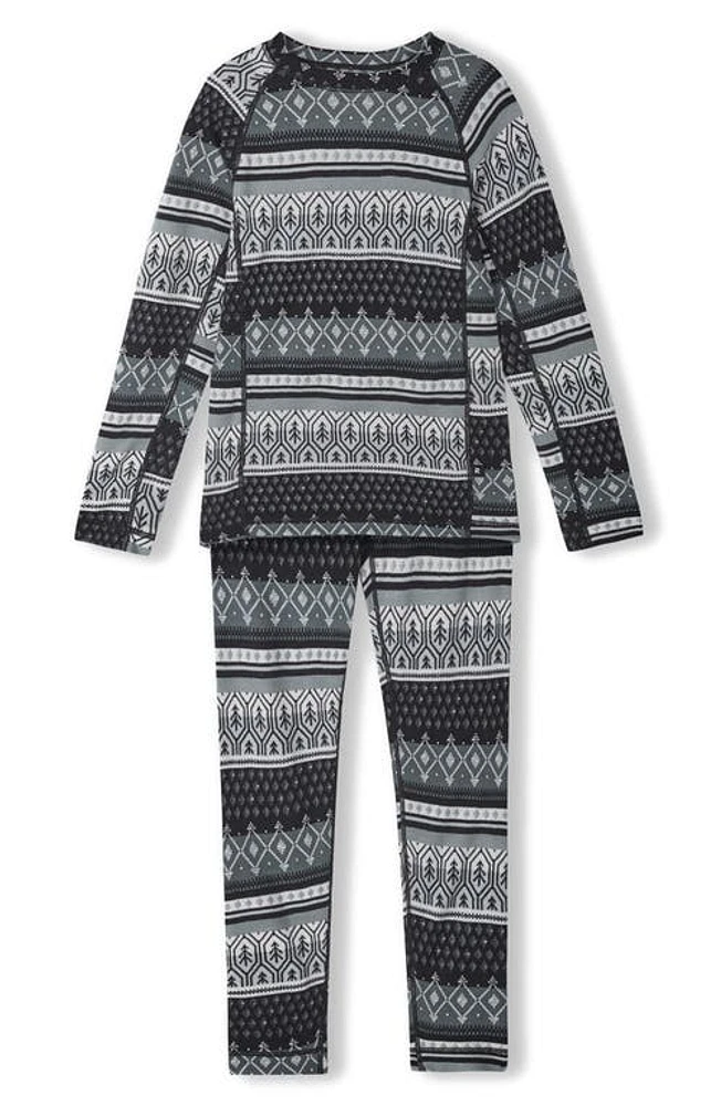 Reima Kids' Taitoa Thermal T-Shirt & Leggings Set Black at Nordstrom,