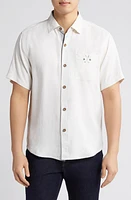 Tommy Bahama Club Scene Short Sleeve Silk Graphic Button-Up Shirt Continental at Nordstrom,