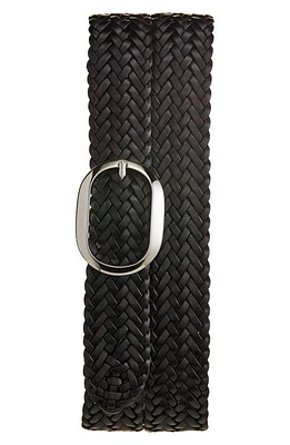 TOM FORD Oval Buckle Woven Belt Dark Brown at Nordstrom, Eu