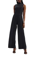 Desigual Dana Wide Leg Jumpsuit Black at Nordstrom,