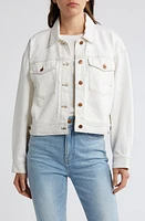 Madewell Crop Denim Jacket Tile White at Nordstrom,