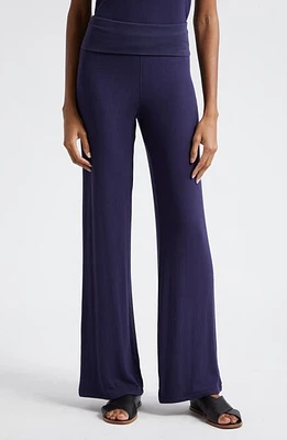 ATM Anthony Thomas Melillo Rib Straight Leg Pants Ink at Nordstrom,