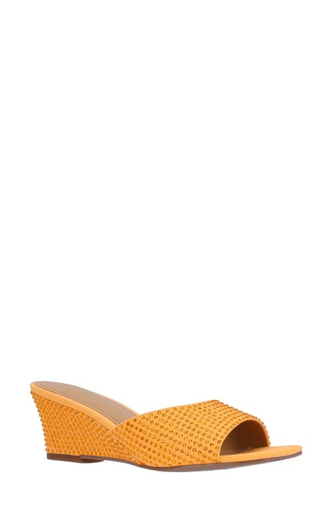 J. Reneé Coralie Wedge Slide Sandal Tangerine at Nordstrom,