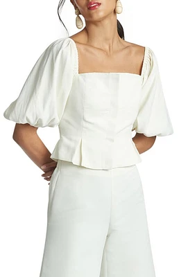 Sachin & Babi Lyric Puff Sleeve Top in Ivy at Nordstrom, Size 14