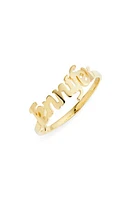 Argento Vivo Sterling Silver Argento Vivo Personalized Sterling Silver Ring in Gold at Nordstrom