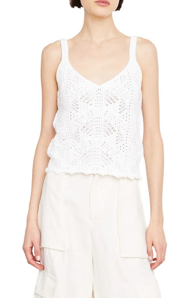 Vince Open Stitch Sweater Camisole in Optic White at Nordstrom, Size Medium