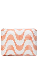 Aloha Collection Medium Water Resistant Tyvek Zip Pouch in Coral Splash at Nordstrom