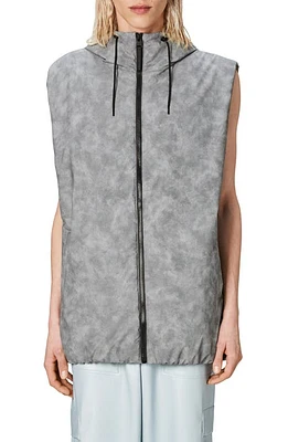 Rains Lohja Water Repellent Padded Vest Distressed Grey at Nordstrom,