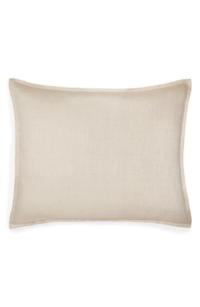 SFERRA Dresano Open Weave Cotton Sateen Sham in Oat at Nordstrom