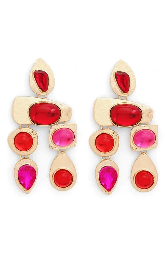 Petit Moments Resin Stone Drop Earrings in Raspberry at Nordstrom