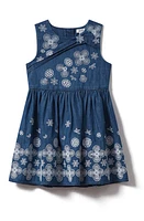 Reiss Kids' Penny Jr. Embroidered Sleeveless Denim Dress at Nordstrom, Y