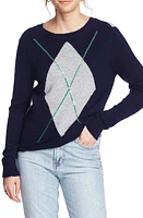 Court & Rowe Cozy Bouclé Sequin Argyle Sweater Navy Crush at Nordstrom,