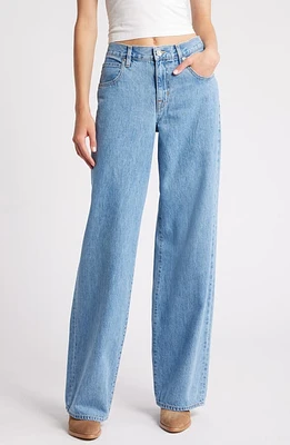 SLVRLAKE Mica Organic Cotton Wide Leg Jeans Sunset Angel at Nordstrom,