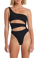 bond-eye Rico Cutout One-Shoulder One-Piece Swimsuit in Black Eco at Nordstrom