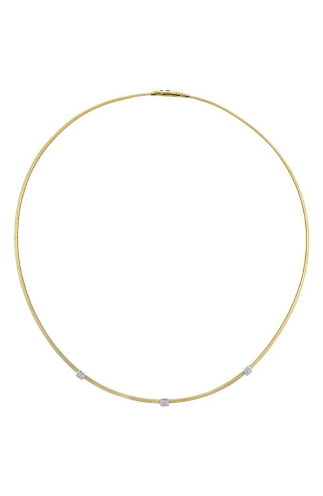 Marco Bicego Masai Diamond Station Necklace in Yellow Gold at Nordstrom, Size 16.5