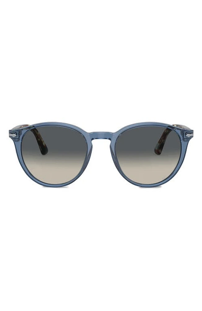 Persol Phantos 52mm Gradient Round Sunglasses in Navy at Nordstrom