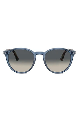 Persol Phantos 52mm Gradient Round Sunglasses in Navy at Nordstrom