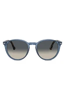 Persol Phantos 52mm Gradient Round Sunglasses in Navy at Nordstrom