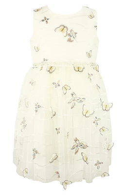 Popatu Kids' Butterfly Tulle Dress in Ivory at Nordstrom, Size 6X