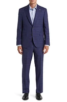 Jack Victor Esprit Soft Constructed Deco Plaid Wool Suit Navy at Nordstrom,