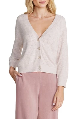 barefoot dreams Diamond Pointelle Cardigan Chai at Nordstrom,