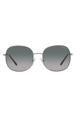 VOGUE 57mm Polarized Round Sunglasses in Gunmetal at Nordstrom