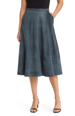 KOBI HALPERIN Amanda Suede Skirt Sea Moss at Nordstrom,