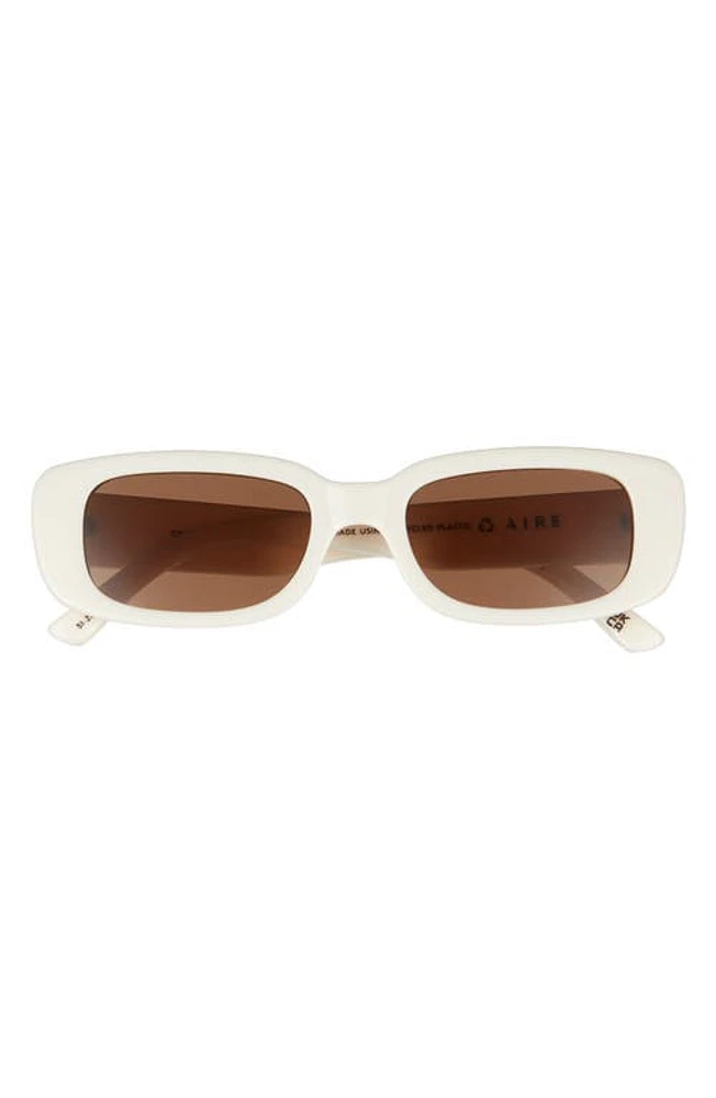 AIRE Ceres 51mm Rectangular Sunglasses in Ivory /Hazel Tint at Nordstrom