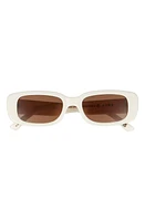 AIRE Ceres 51mm Rectangular Sunglasses in Ivory /Hazel Tint at Nordstrom