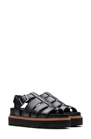 Clarks(r) Orianna Twist Sandal Black Leather at Nordstrom,