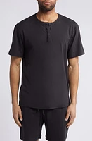 Lunya Slumberknit Lounge Henley Immersed Black at Nordstrom,